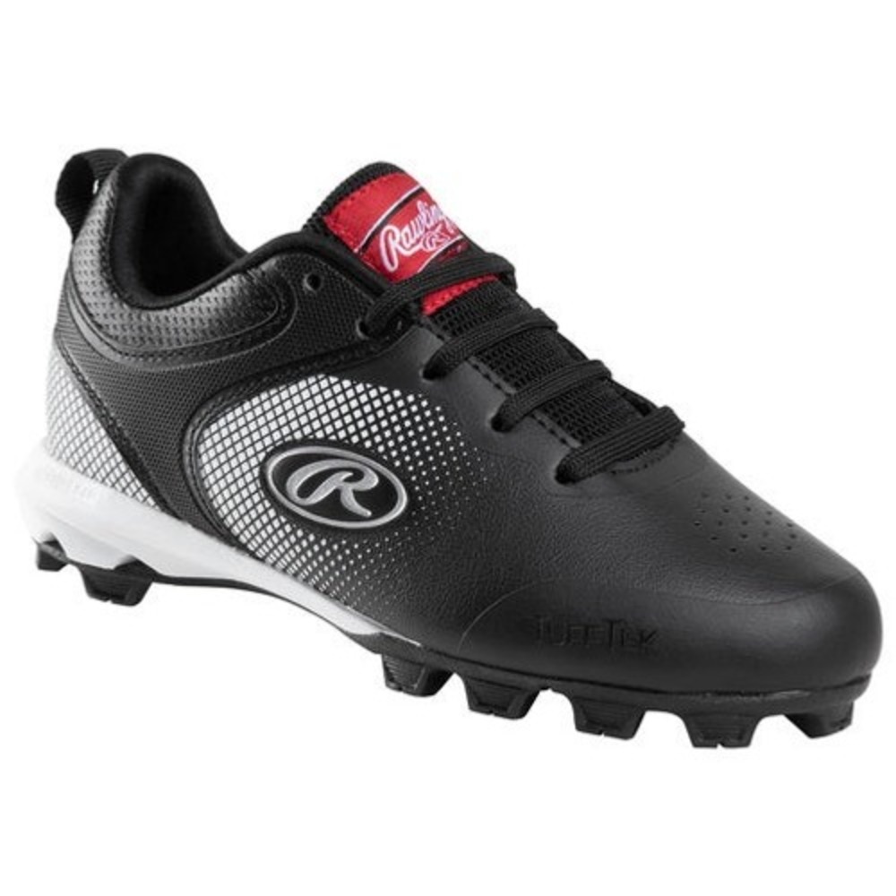 Rawlings Sanction Low Youth Baseball Cleats - Black Combo, Size 8